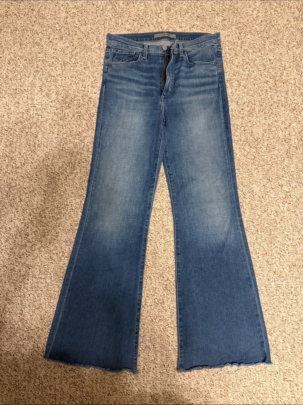 Joe's Jeans Blue High-Rise Flare Wide-Leg